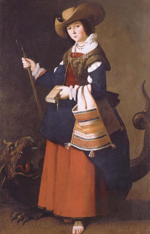 Francisco de Zurbaran St Margaret Norge oil painting art